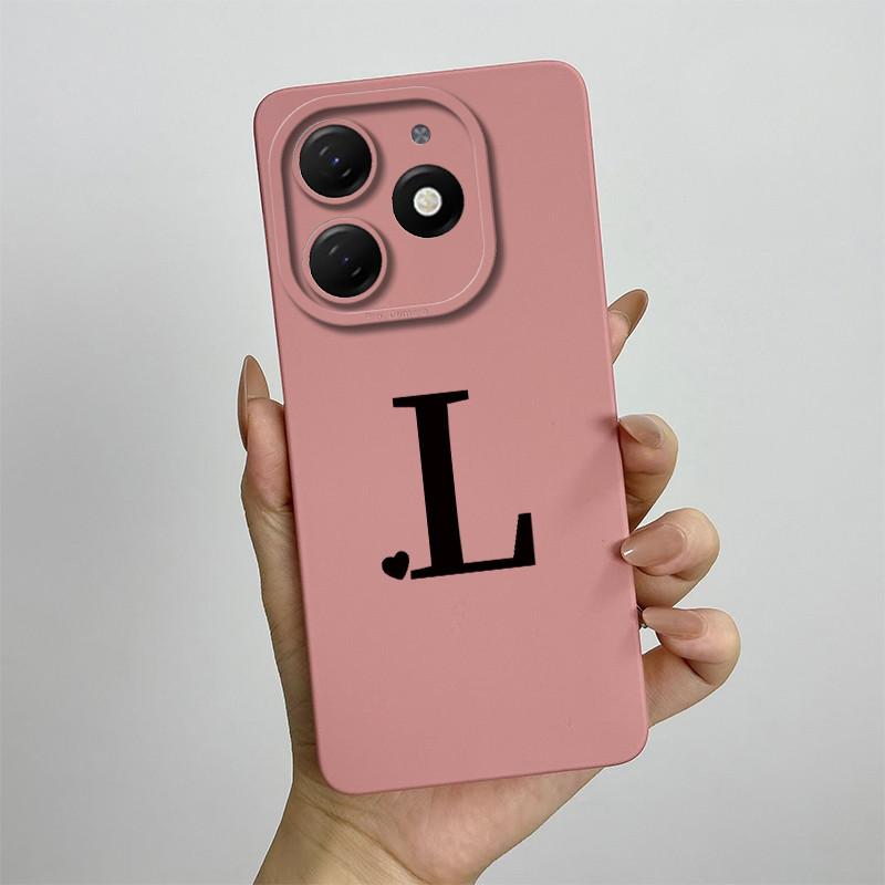 For Tecno Spark 20 Pro Case Tecno Spark 20 Phone Case Tecno Spark 20C BG7n BG7 KJ5 KJ6 Cute Initial Letters Matte TPU Soft Cover