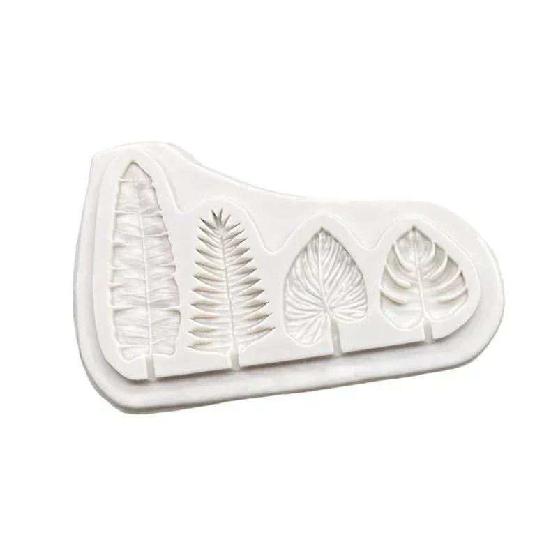 Cake Decoration Creative Molds 4 Leaves Cake Mould Silicone Mold Chocolate Candy Fondant Cake Decorating Tool Fan Tools Supplies