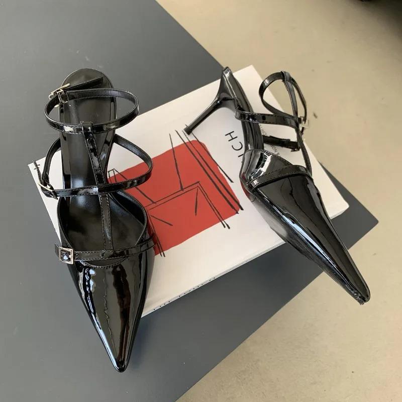 Fashion Women's pointed high heels hollow thin dress sandals gold silver elegant new fashion spring