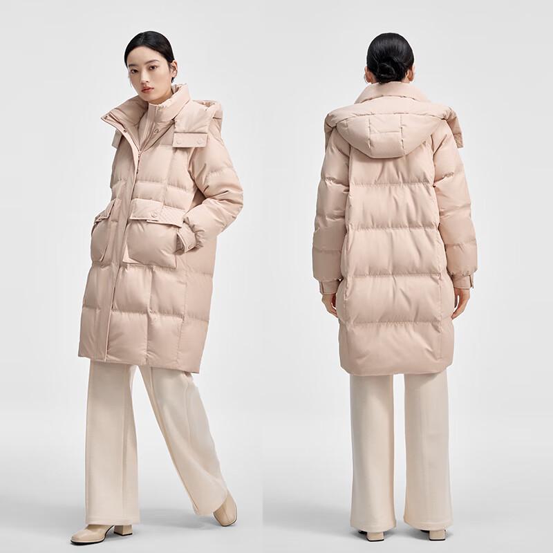 Qianrengang Women's Hooded Mid-length Down Jacket Y308119Y