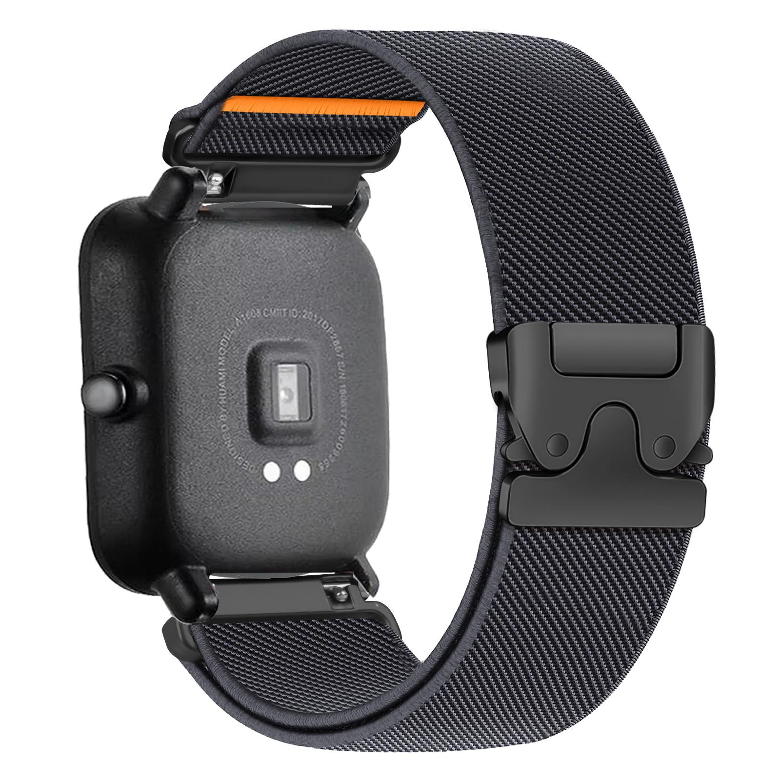 

20 мм/22 мм ремешок Для Amazfit GTS 4/2/2e/3/GTS2 Mini/GTR/4/3/Pro/GTR2/42 мм/stratos Парашютный браслет для часов Amazfit bip 5 6 ремешки 22mm watch abnd темно-серого