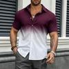 Men's New Stretch Gradient Short Sleeve Shirt, Cool Thin Business Casual Summer Shirt for Men