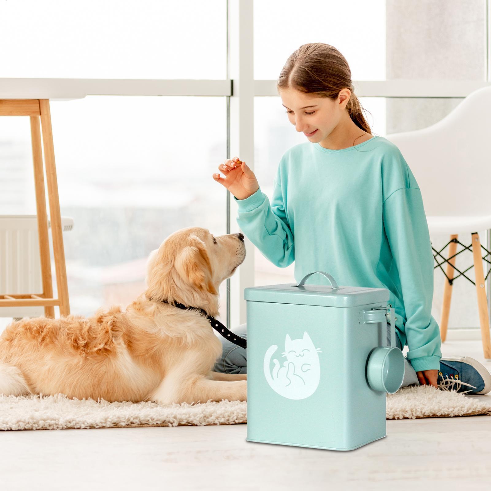 

Dog Food Storage Container 6L Dog Food Storage Bin Airtight with Spoon Treat Dispenser Anti-Moisture for Home Kitchen Pantry China Mainland