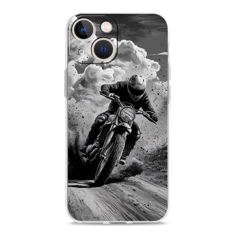 Phone Case For iPhone 17 Air Cases iPhone 16 15 12 13 14 Pro Max SE 7 8 Plus iPhone11 Clear Soft Cover Cool Motorcycle