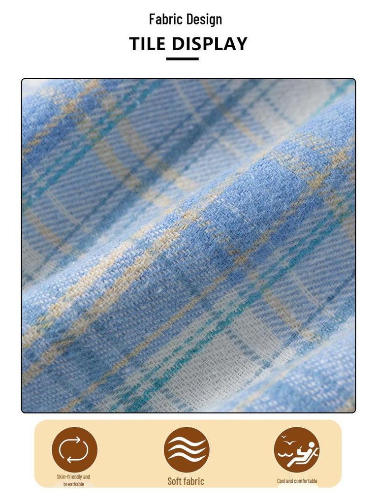 Trendy Men's Hong Kong Style Plaid Shirt - Casual Summer Short Sleeve