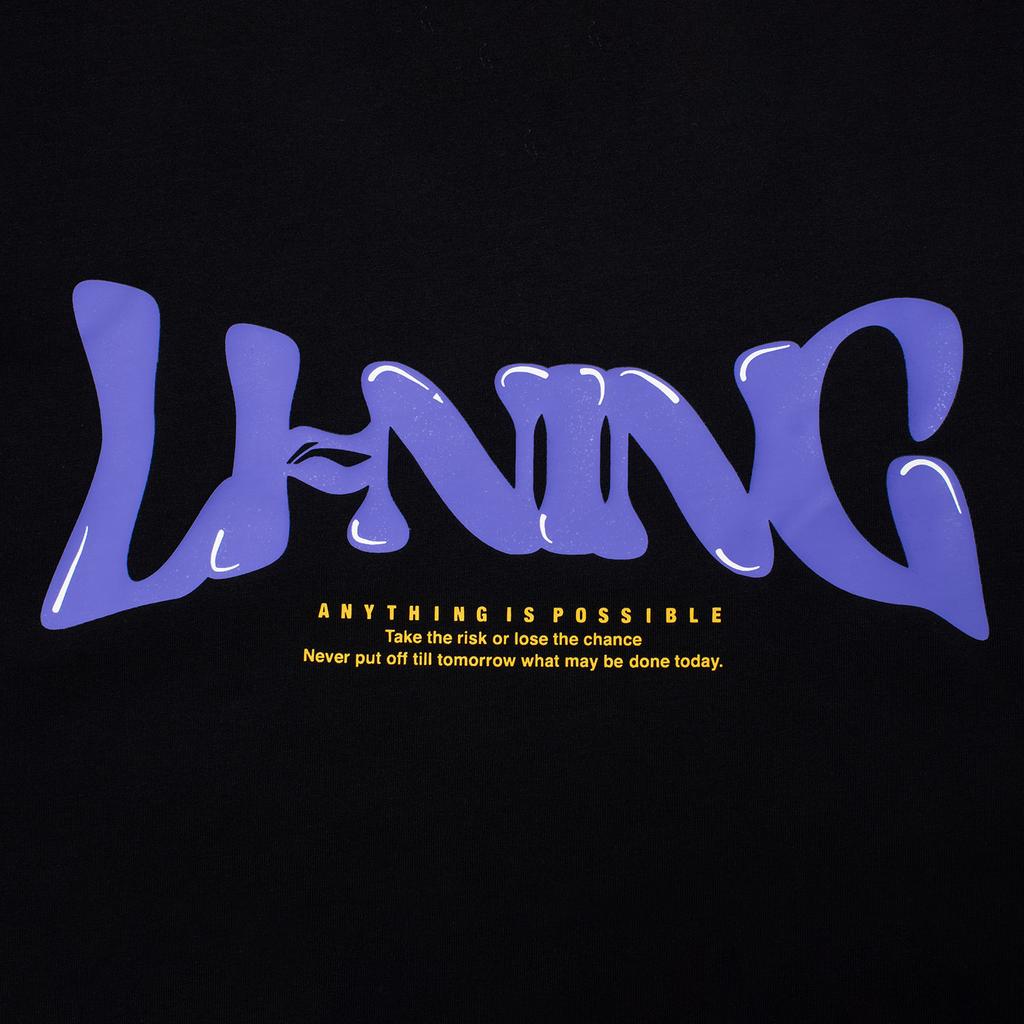 Li Ning Sports Life Collection T Shirt Men's Black AHSU747-1