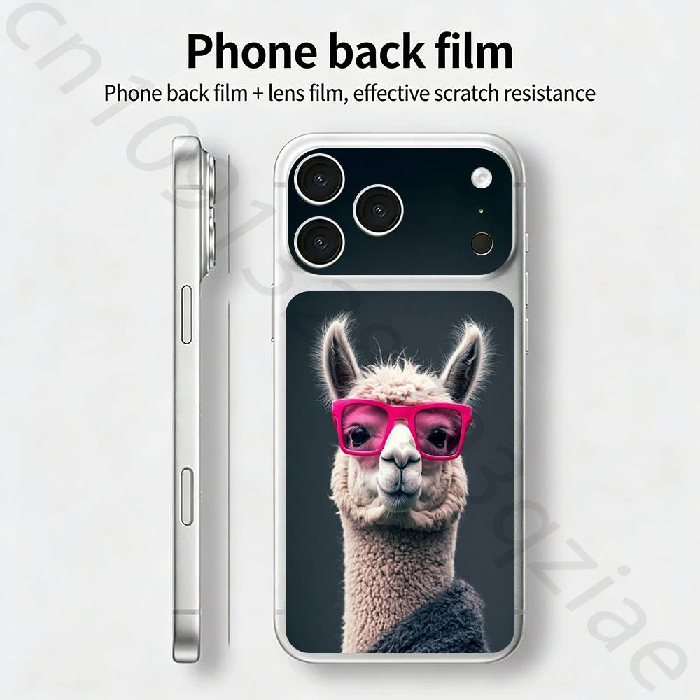 Lama Llama Alpaca TICKET Decal Skin Wrap for iPhone 17 Pro/Pro max Protective Film for Back, Frame, Camera