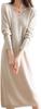 MARIA MARFA Fluffy Knit Maxi Perfect for Fall and Long and Perfect for Fall and Size V-neck, Dress, Length, Elegant, Winter. Sleeves, Elegant,