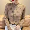 Women's Cashmere Half High Neck T-shirt - 2023 Winter Fleece-lined Warm Slimming Base Layer