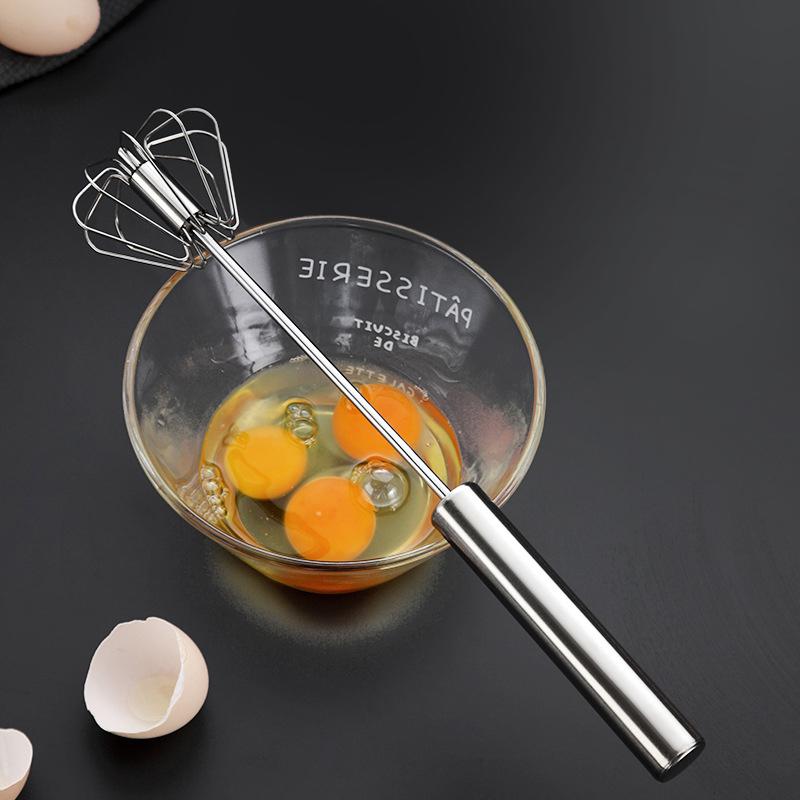 Semi Automatic Mixer Whisk Egg Beater S/M/L Stainless Steel Manual Hand Mixer Self-Turning Cream Utensils Kitchen Mixer Egg Tool