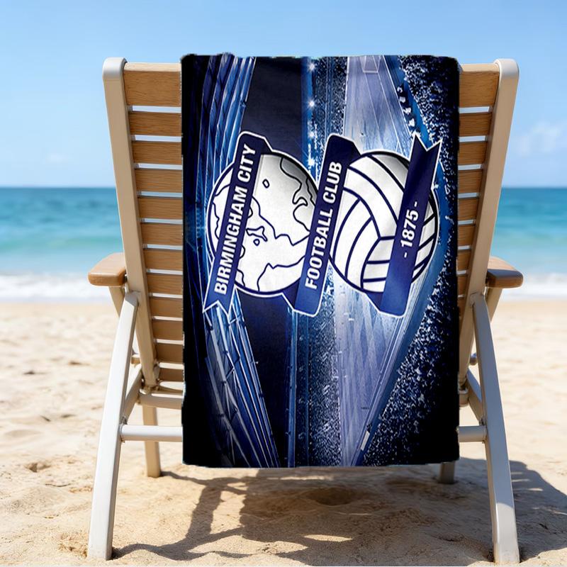 Birming-ham Football Club Printed Beach Towel, Super Soft Microfiber, Perfect Gift Birthday, for Pool, Beach, Travel, for Family and Friends