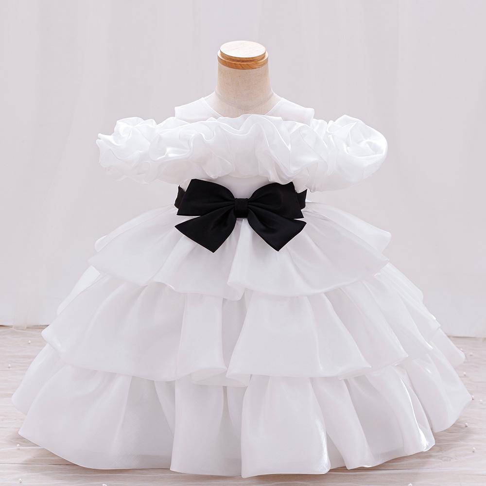Princeznovské šaty na prvé narodeniny pre dievčatko - Kostým na detskú oslavu, svadbu, klavírne vystúpenie, Detské spoločenské šaty