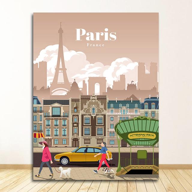 I drukuje zdjęcia ścienny do salonu wystrój domu londyn nowy jork paryż hiszpania mapa miasta obraz ścienny na płótnie skandynawskie plakaty