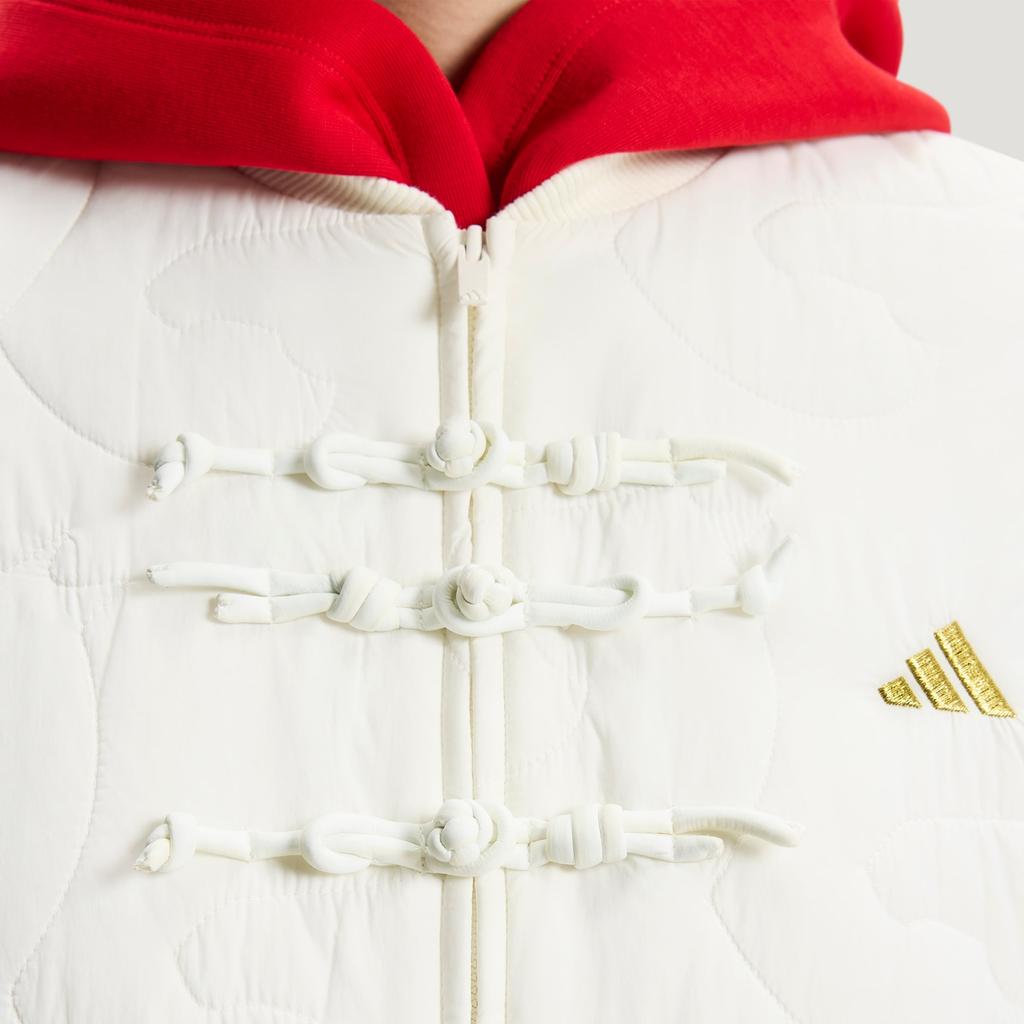 (WMNS) Adidas Quilted Jacket Asia Sizing 'CNY Off White' Women's KH2664
