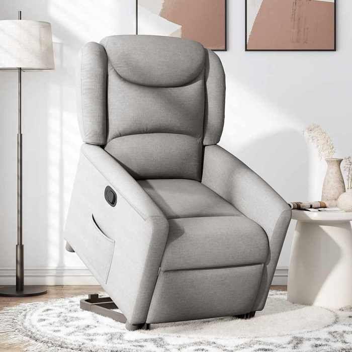 VidaXL Fauteuil inclinable gris nuage tissu 3303203