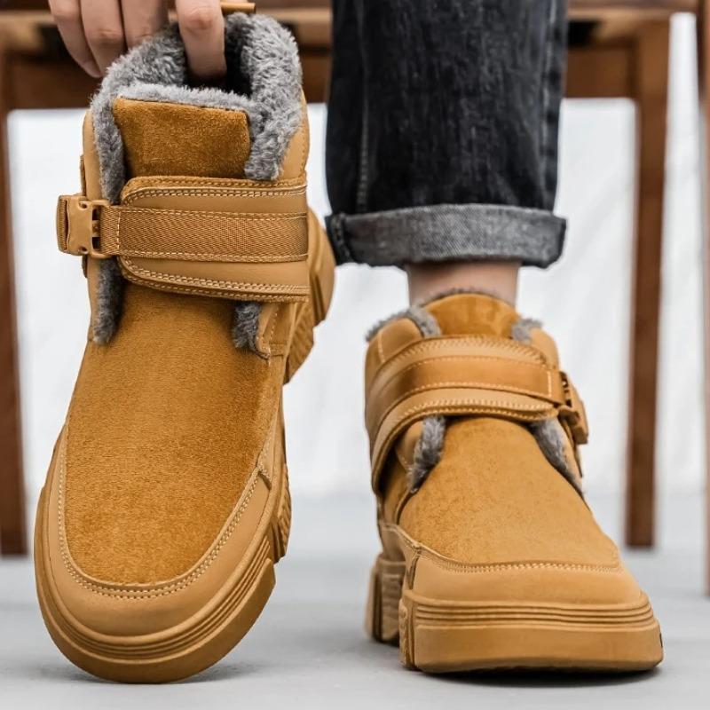Winter Warm Snow Boots For Men Plush High Top Cotton Shoes Outdoor Anti-Skid Comfortable Casual Shoes For Mens Botas Para Hombre
