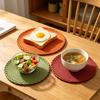 12-inch Ronde Placemats, Geweven Gevlochten Polyester Placemats, Wasbare Hittebestendige Ronde Eettafelmatten voor Keuken