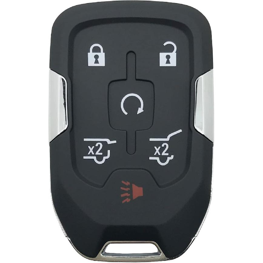 Replacement Key Fob Cover Case fit for Chevy Suburban Tahoe 2015 2016 2017 2018   GMC Yukon Keyless Entry Smart Remote Key Fob Shell (Black)