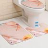 Printing Cartoon 3d Bathroom 3pcset Carpet Nonslip Rug Toilet Cover Mat Bath