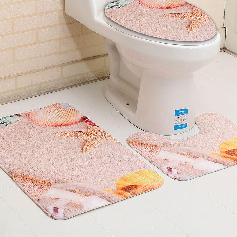 Premium Quality 3d Cartoon Design Bathroom Set With Non-slip Bath Mat And Rug