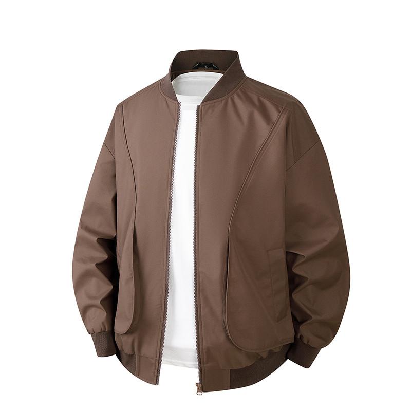 Spring New Stand Collar Simple Versatile Fashion Casual Handsome Baseball Collar Jacket Men's Top