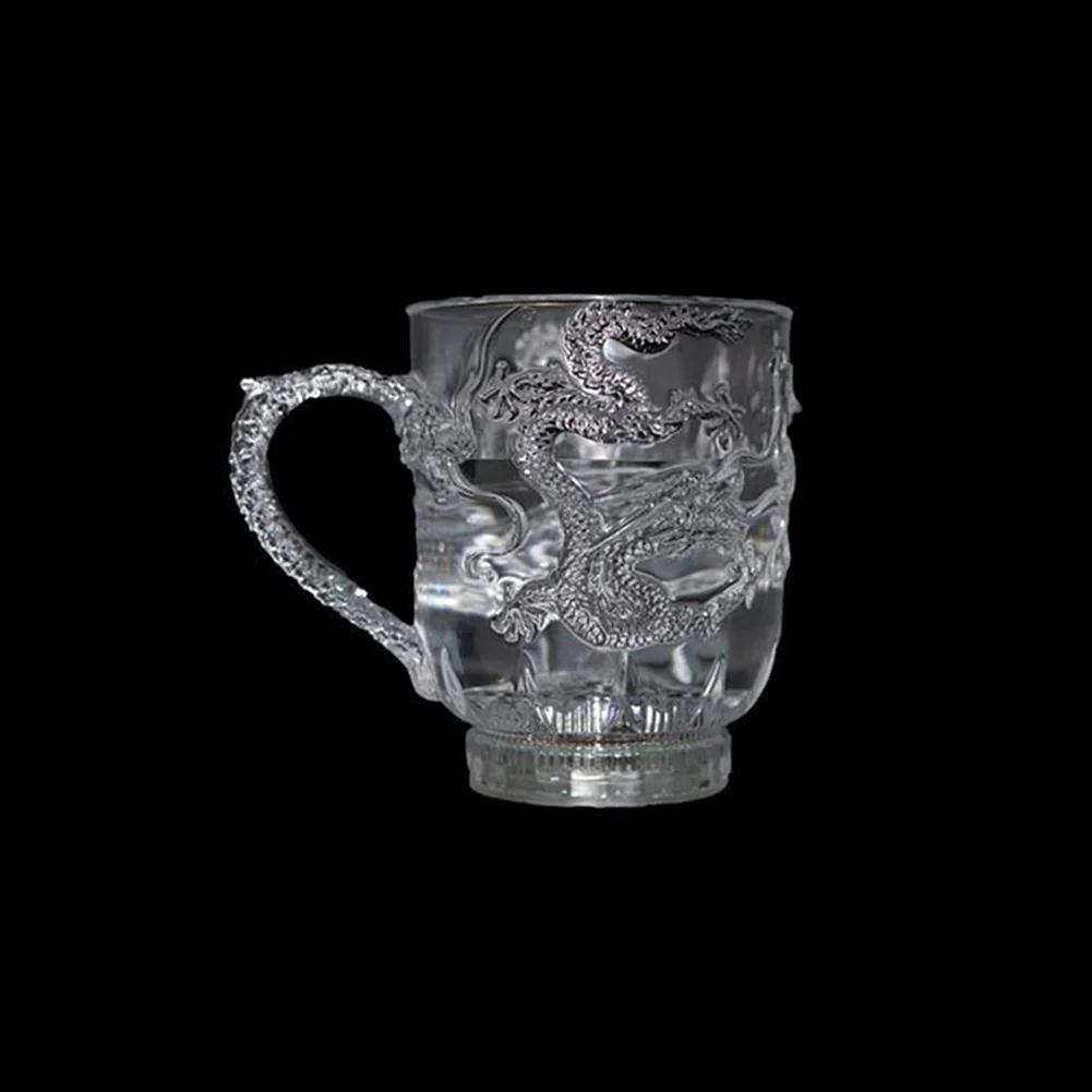 

Светодиодная вспышка, волшебная чашка дракона, меняющая цвет, активируемая водой, подсветка, пиво, кофе, чай с молоком, вино, виски, бар, кружка, подарок для путешествий 285ml белый