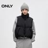 ONLY Women's Stand Collar Puffy Black Down Vest