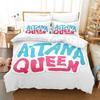 Set Copripiumino Cantante Spagnola A-Aitana Copripiumino Cantante Matrimoniale Singolo Matrimoniale Queen King Adulti Bambini Biancheria da Letto Piumino