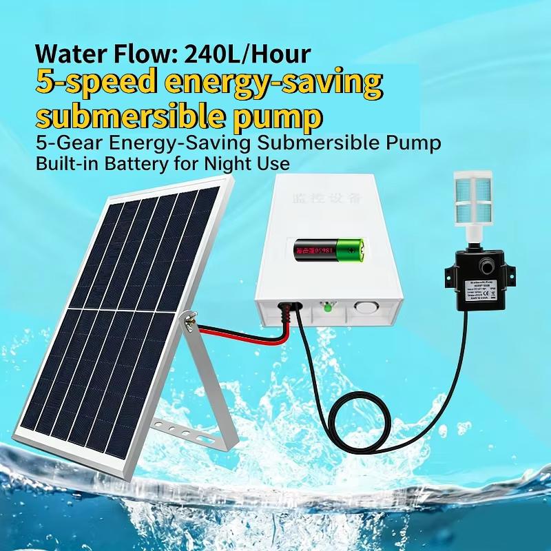 Fish Pond Solar Oxygen Booster Pump Outdoor Charging Oxygen Pump for Outdoor Garden Fish Tank Pond Small Oxygen Booster Machine
