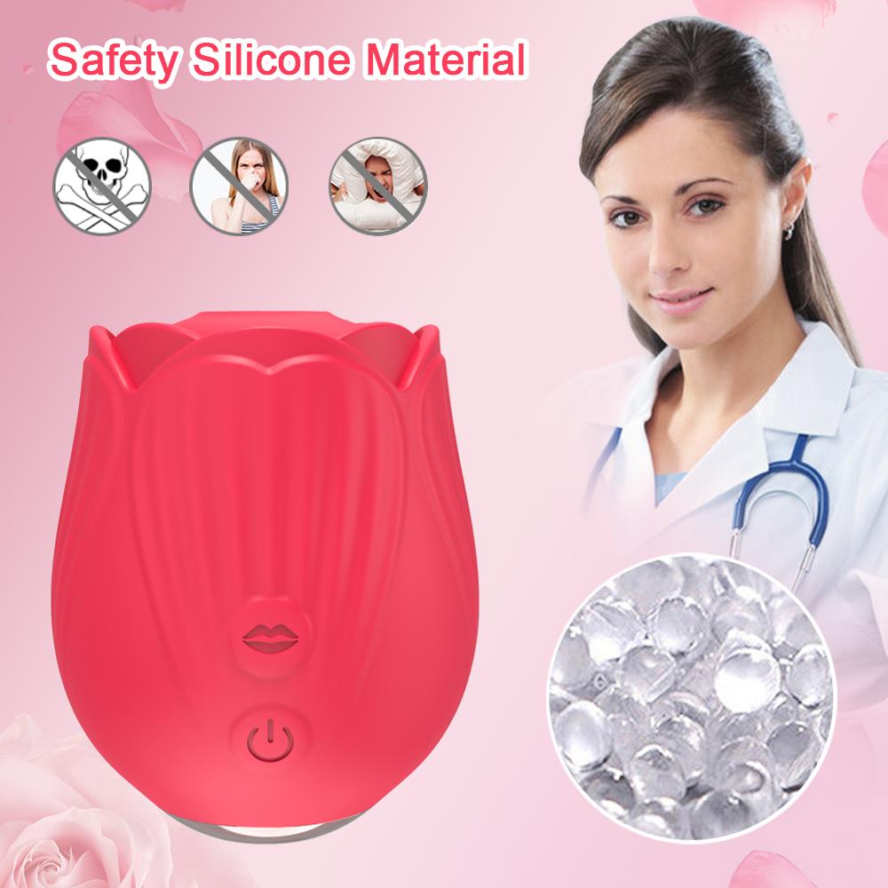 Rose Blume Vibrator Vagina Saugen Leistungsstarke Brust Sauger Oral Lecken G-punkt Massage Klitoris Stimulation Sex Spielzeug für Frauen