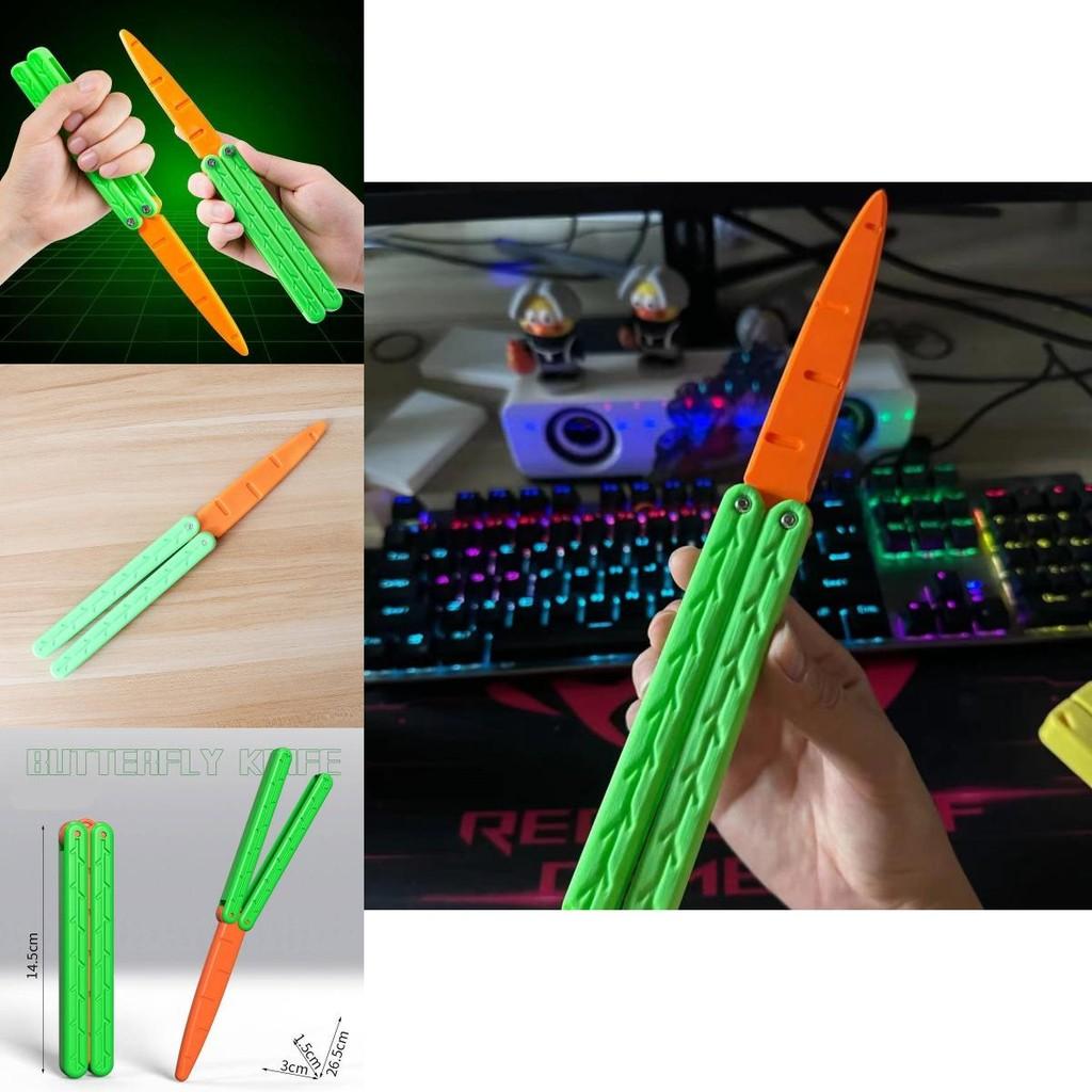 Night Glow Carrot Gravity 3d Creative Extra Large Butterfly Toy For Stress Relief