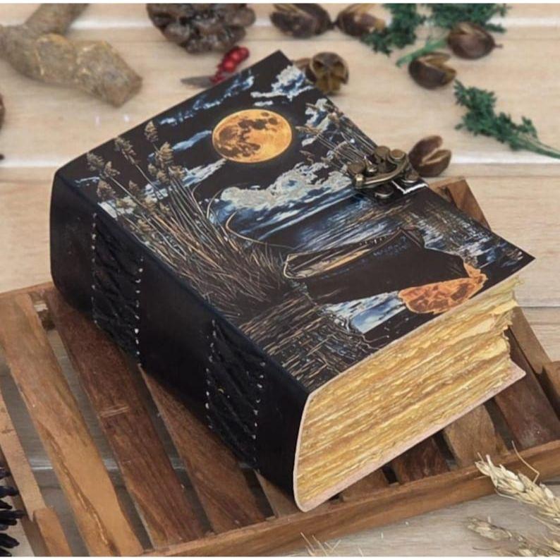 

Дневник Полнолуния ручной работы: Дневник духовных сновидений, Блокнот для медитаций, Вдохновленный природой журнал для записей, Книга для путешествий 7 x 5 in - 200 Page