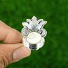 Natural Shiva Eye Shell Sterling Silver Mother Birthday Stackable Ring Jewelry