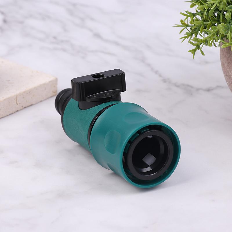 Garden Hose Pipe In-Line Faucet Tap Shut Off Valve Fitting Watering Irrigation Quick Connector With Valve Garden Gadget