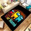 Among Us Custom Name Carpet Rug for Living Room Bedroom Home Sofa Decoration,Kids play Non-slip Floor Mat
