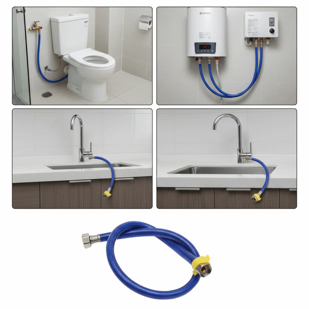 1/2in Water Heater Inlet Hose Explosion Proof Household Water Tube Faucet Toilet Hose  Bathroom