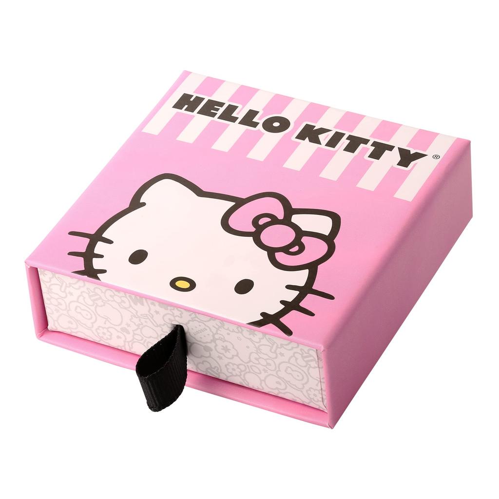 Hello Kitty crystal stud earrings silver-plated