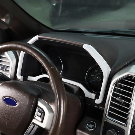3x Dashboard trument Strips Decor Cover for Ford F150 2015- Oxford White