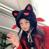 New Warm Winter Hat Little Devil Soft Cat Ears Hat Ear Protection Cute Bucket Hat Women