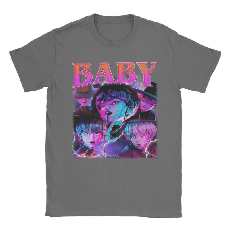 Vintage Baby JINU Saja Boys Kpop Demon Hunters T-Shirts Men Round Collar Cotton T Shirt  Short Sleeve Tees Gift Idea Clothing