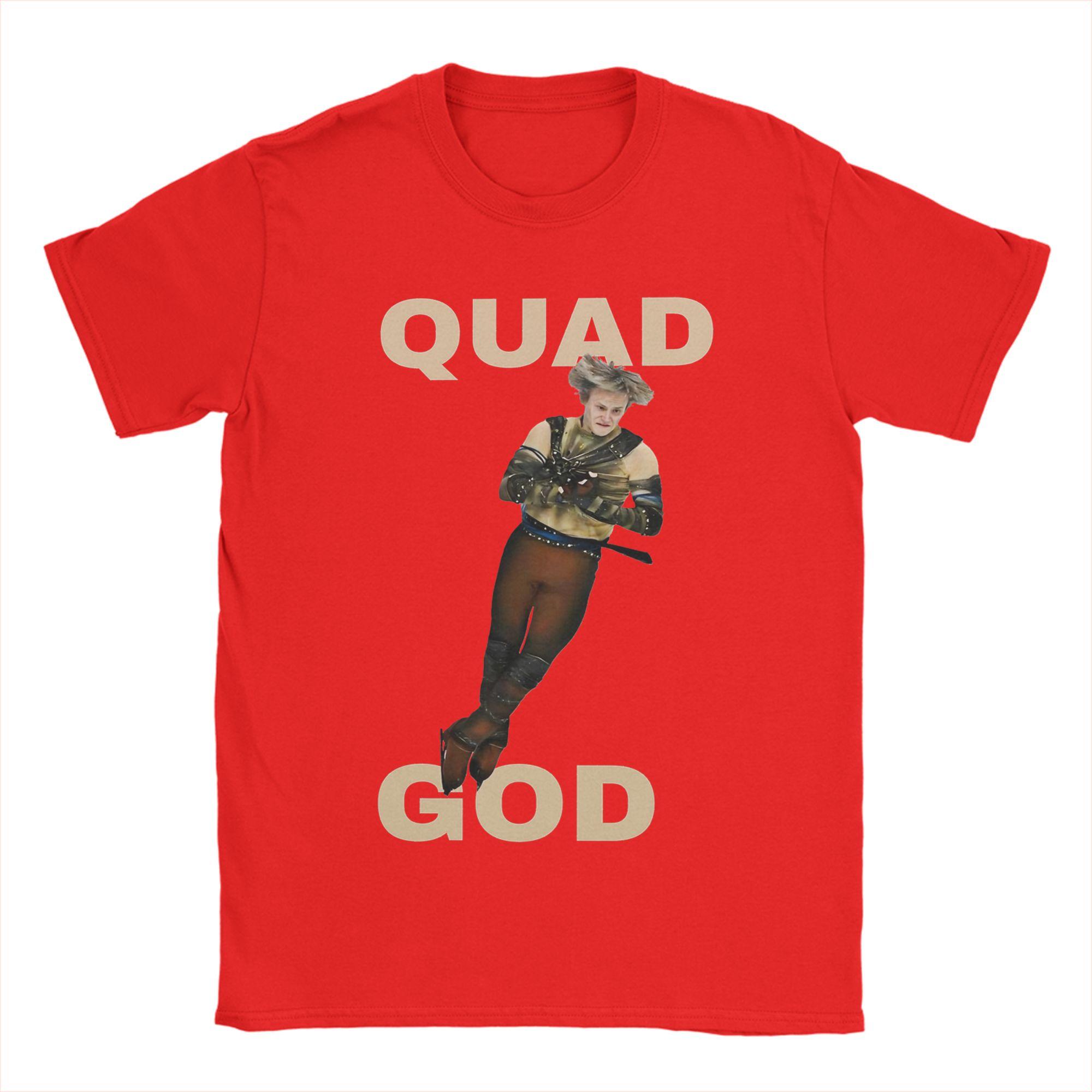 

Винтажные футболки Ilia Malinin Quad God Унисекс Круглый вырез Хлопок Короткий рукав Футболка Одежда в подарок S
