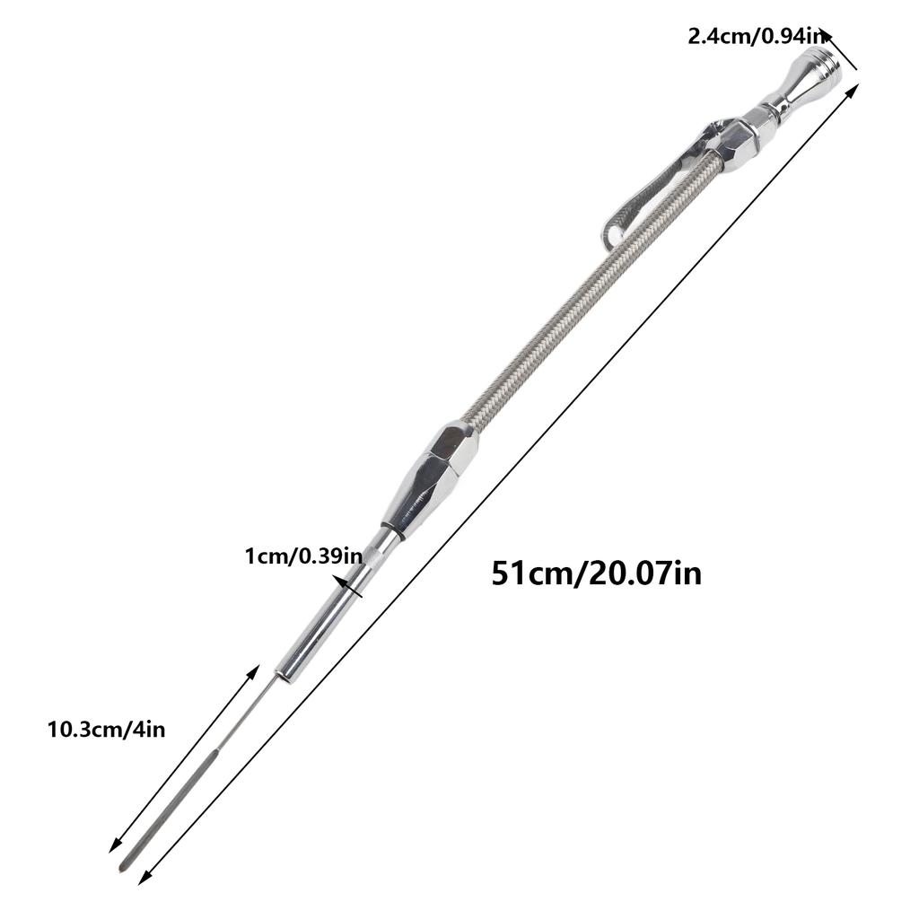 Stainless Steel Flexible Oil Dipstick Fit for SB Engines 265 283 327 350 383 400