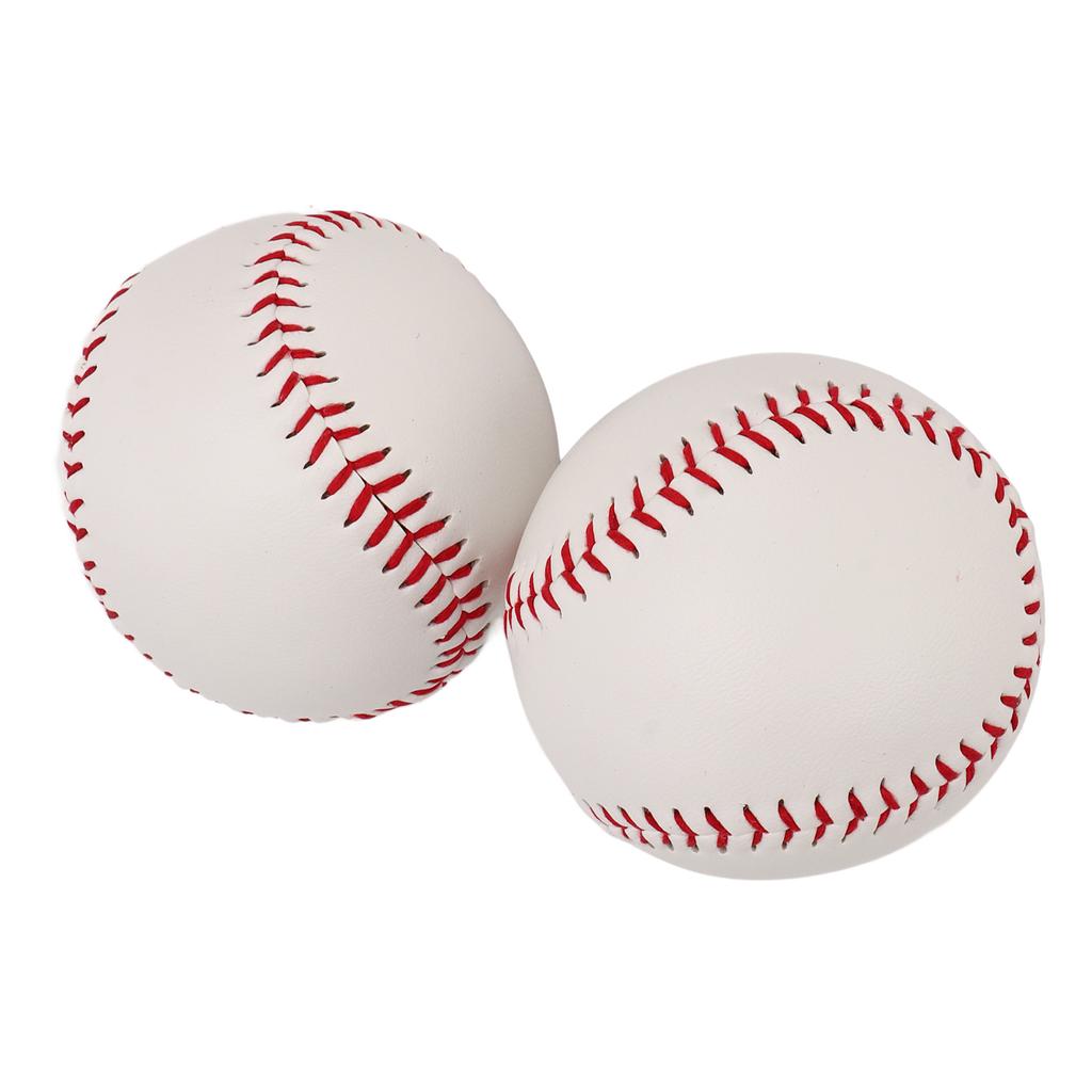 Practice Softball PU Leather Hard Professional Training Baseball for Outdoor Sports 2pcs