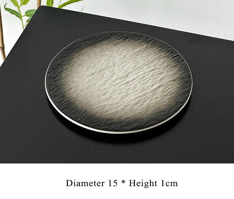 Ceramic Spiricle Plate Household 8 Inch New Vintage Exquisite Dessert Cake Dishes Creative Solid Round Afternoon Tea Tableware