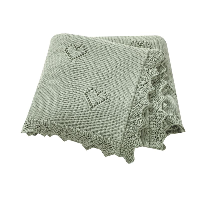 Baby Blankets Knitted 90*70cm Ultra-Soft Cotton Newborn Infant Boys Girls Comforter Stroller Bedding Swaddle Wrap Sleeping Stuff