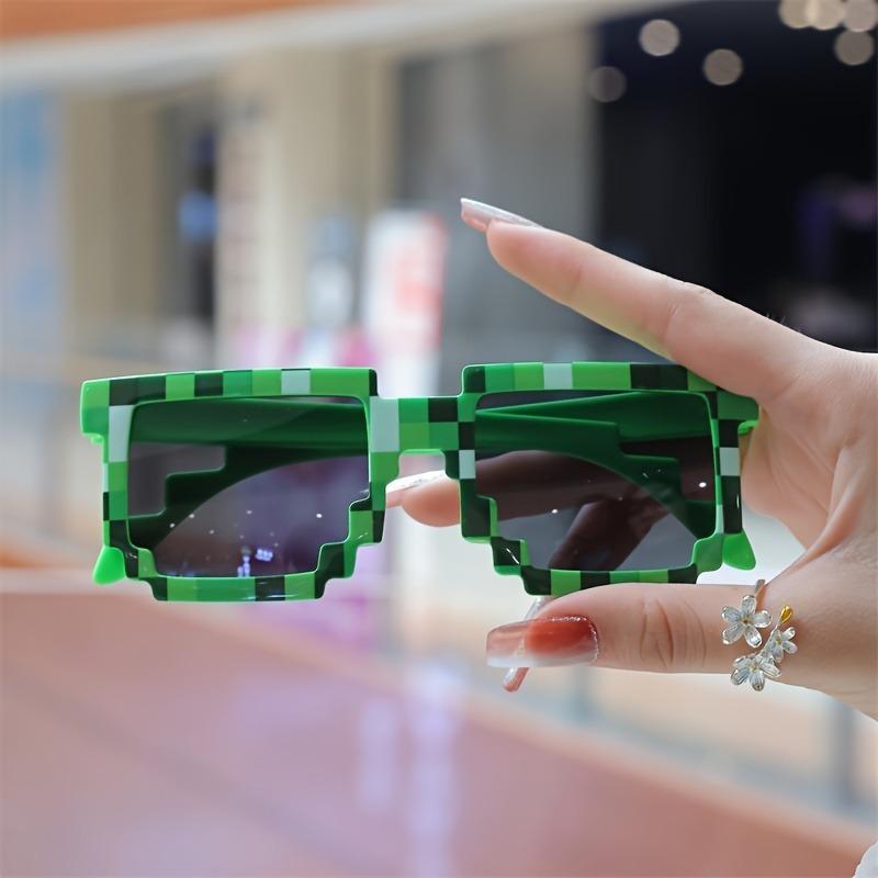 10 piece set of pixel party glasses - themed novelty glasses for gaming events birthdays weddings and holidays