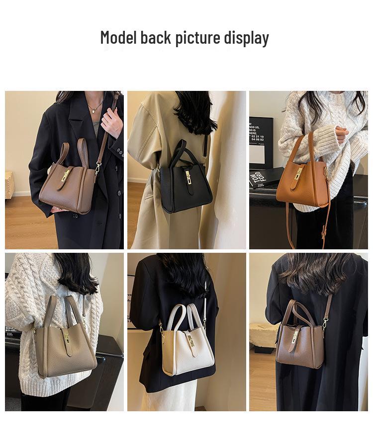 Women's Retro Fashion Bucket Bag - 2025 Autumn/Winter Vegetable Basket Handbag & High-End Niche Messenger Bag