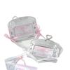 Leather Ballet Lace-Up ID Card Holder - Soft, Compact, Horizontal Design