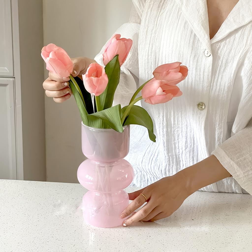 Black Wind Vase for Living Room Flowers Retro Glass Hydroponic Decor Minimalist Luxury