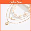 Sunflower Pendant Necklace With Geometric Shell Charm For Women Summer Fashion Accessory